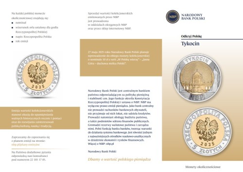 Folder emisyjny 2025 5 zł Tykocin