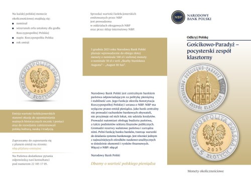 Folder emisyjny 2023 5 zł Paradyż