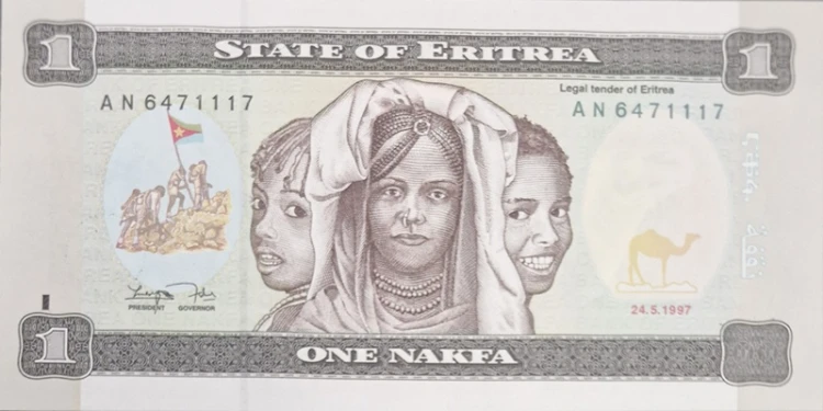 Erytrea banknot 1 nakfa 1997 awers