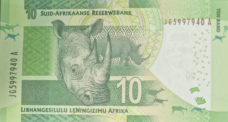 RPA banknot 10 rand 2013 rewers