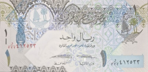 Katar banknot 1 riyal 2017 P-28b awers