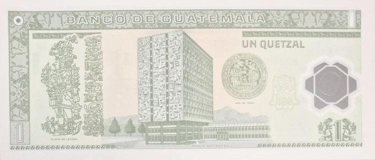 Gwatemala banknot 1 quetzal 2006 P-115a rewers