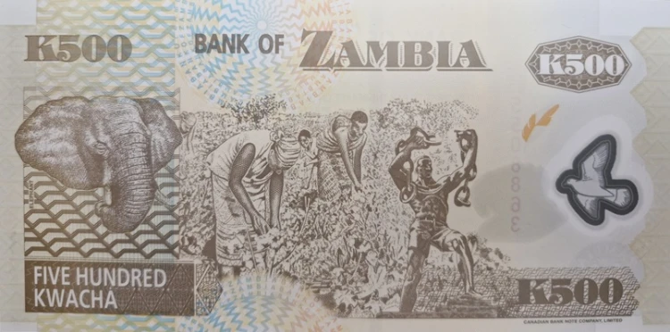 Zambia banknot 500 kwacha 2005 rewers