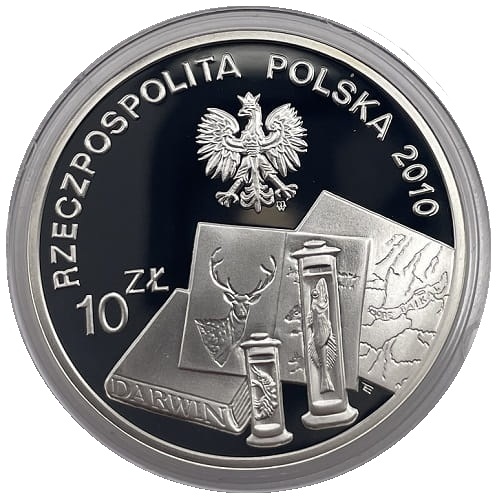 Moneta 10 zł Benedykt Dybowski 2010 awers