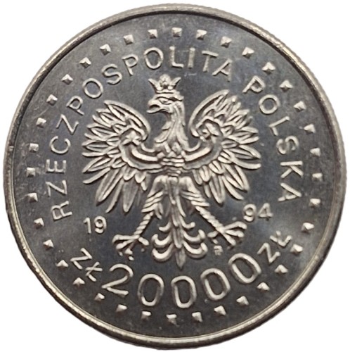 Moneta 20000 zł 200 rocznica Powstania Kościuszkowskiego 1994 awers