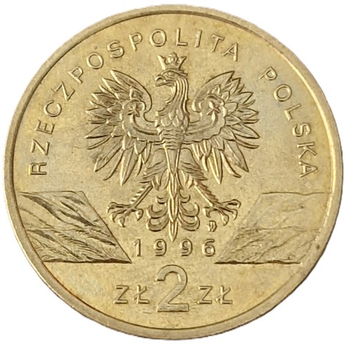 Moneta okolicznościowa 2 zł Jeż 1996 awers