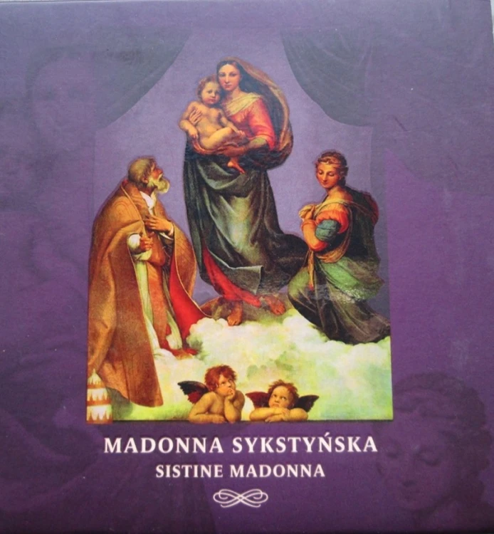 Moneta 1 dolar Madonna Sykstyńska Arcydzieła renesansu 2016 box