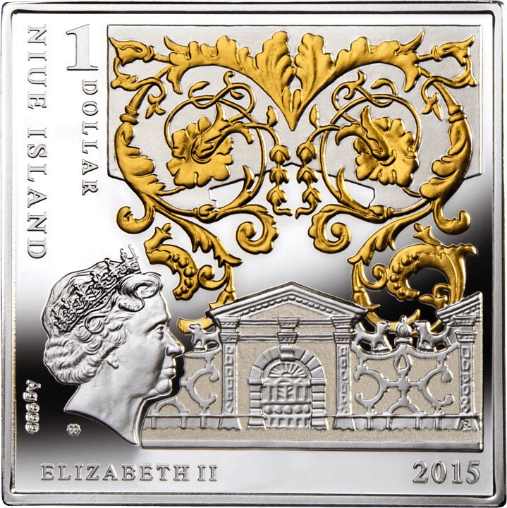 Moneta 1 dolar Mona Lisa Arcydzieła renesansu 2015 awers