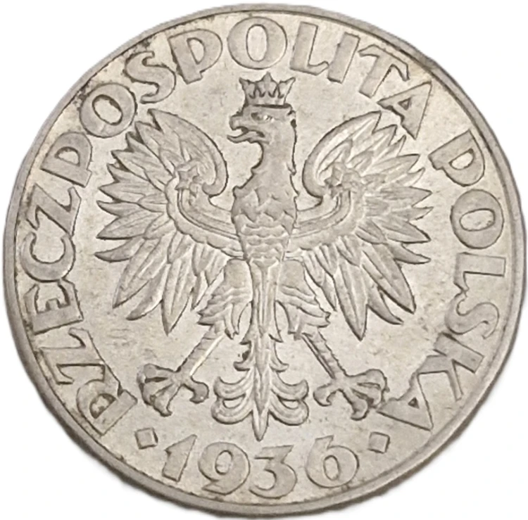 Moneta 2 zł Żaglowiec 1936 awers