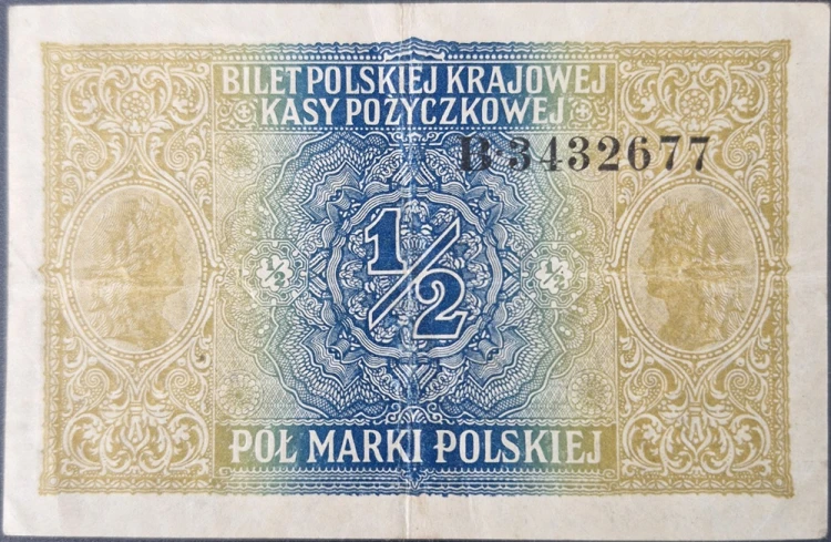 1/2 marki polskich 1917 generał rewers