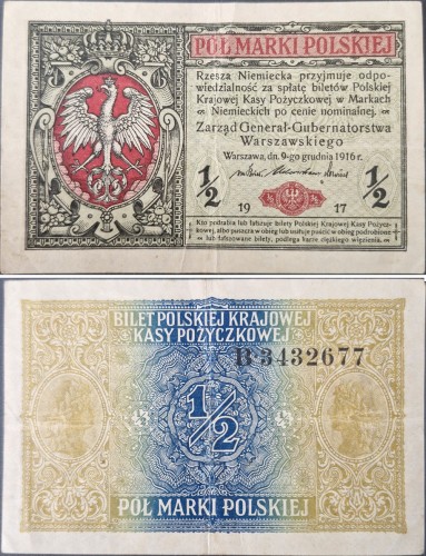 1/2 marki polskich 1917 generał