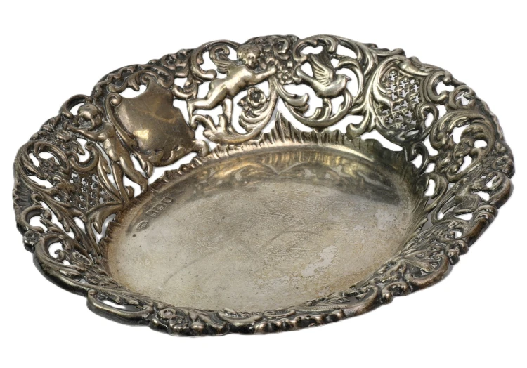 Paterka srebrna 1902 Goldsmiths and Silversmiths Co. 95 gram 15,2 cm