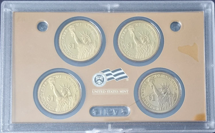 Zestaw monet lustrzanych Prezydenci USA 1 dolar 2008 awers