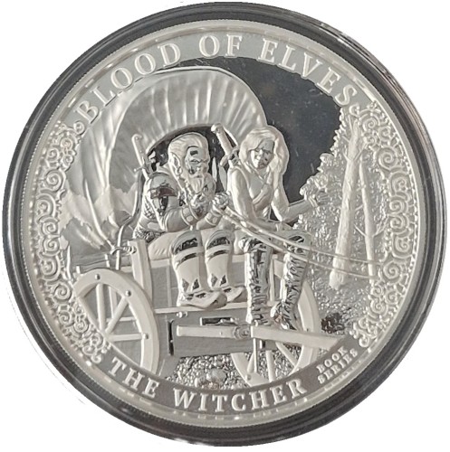 1000 franków Wiedźmin 2oz Czas pogardy 2024 rewers