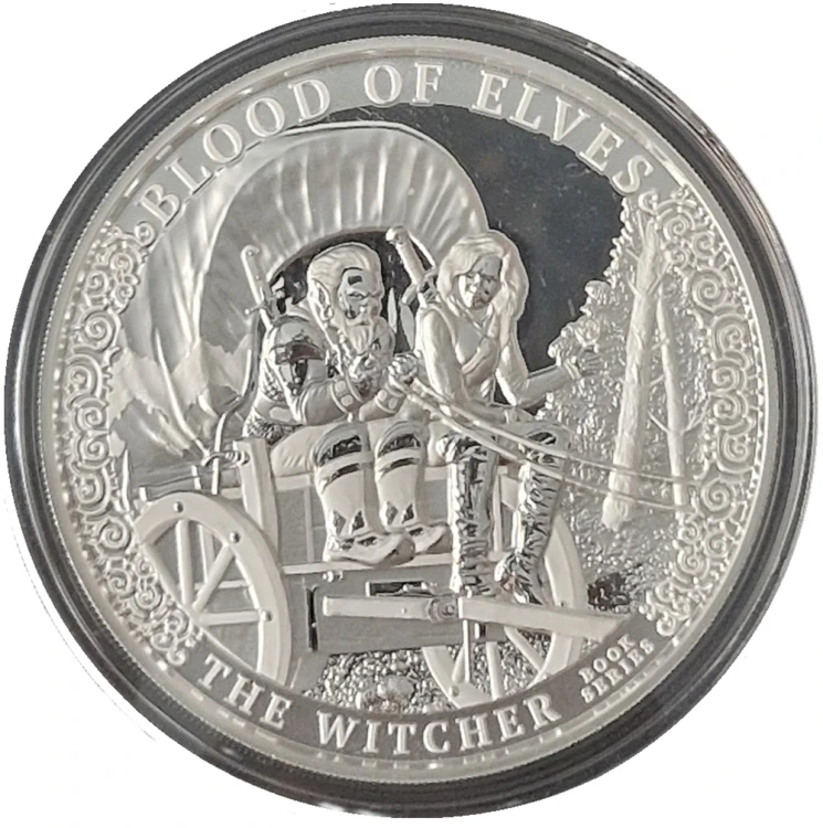 1000 franków Wiedźmin 2oz Czas pogardy 2024 rewers