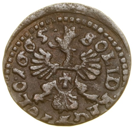 Moneta historyczna Szeląg koronny boratynka 1665 awers