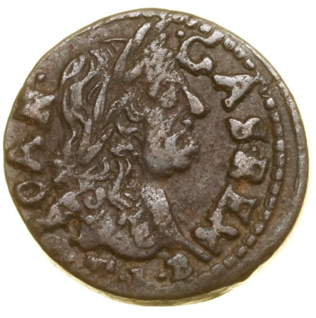 Moneta historyczna Szeląg koronny boratynka 1665 rewers