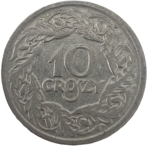 Moneta 10 groszy 1923 rewers
