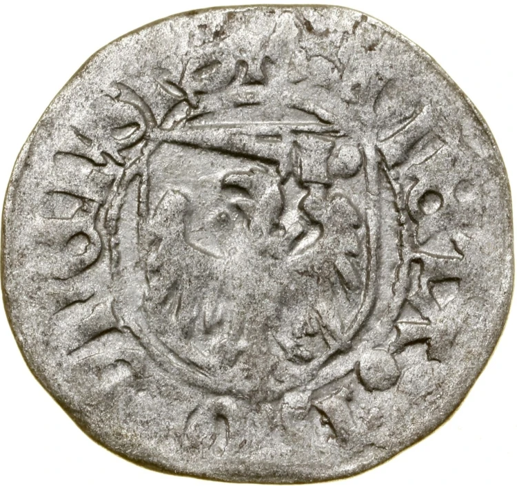 Moneta Szeląg Kazimierz IV Jagiellończyk 1446–1492 awers