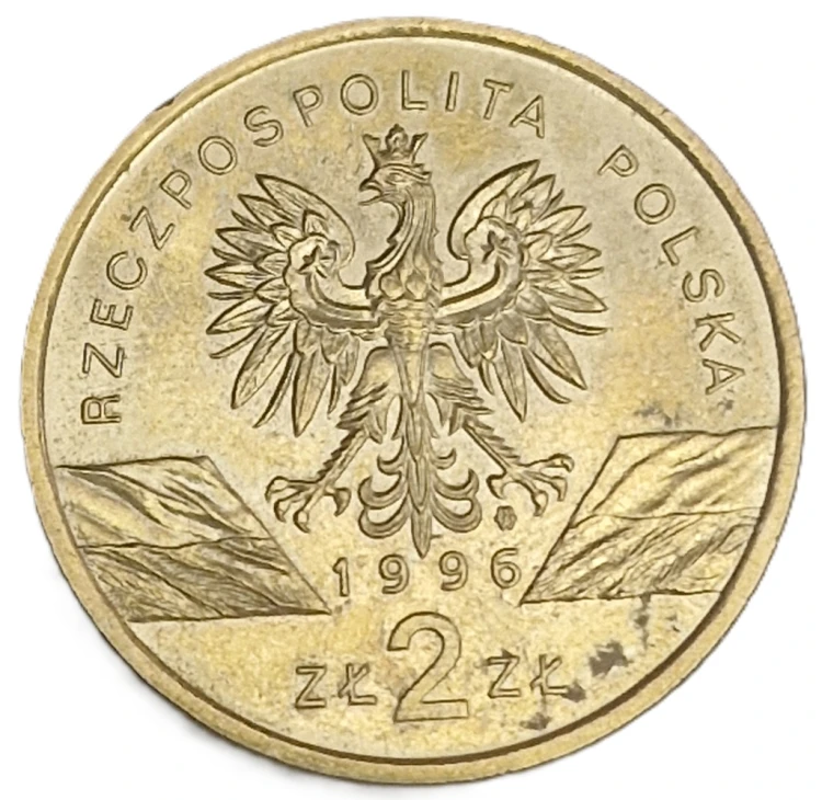 Moneta okolicznościowa 2 zł Jeż 1996 awers