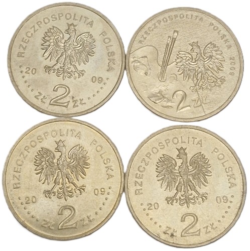 Moneta 2 zł 2009 zestaw 1 rewers