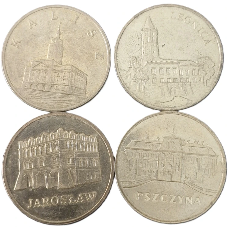 Moneta 2 zł 2006 Historyczne Miasta Kalisz Jarosław Pszczyna Legnica rewers