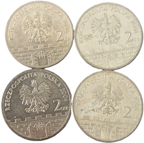 Moneta 2 zł 2006 Historyczne Miasta Kalisz Jarosław Pszczyna Legnica awers