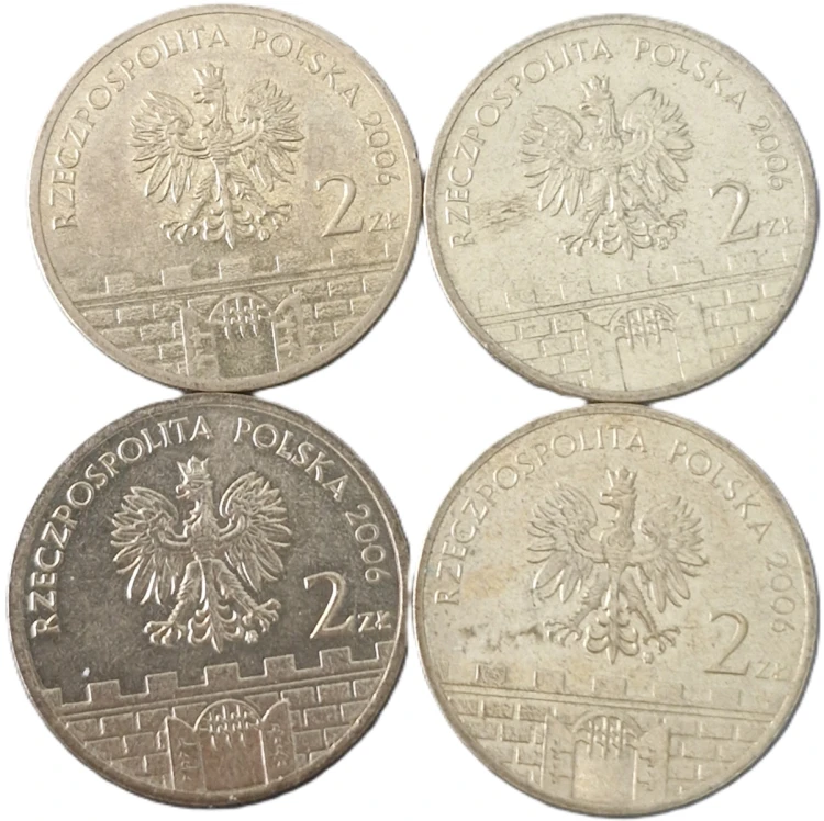 Moneta 2 zł 2006 Historyczne Miasta Kalisz Jarosław Pszczyna Legnica awers
