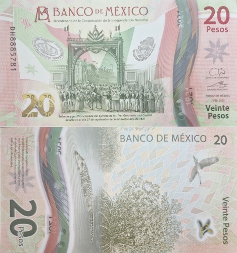 Meksyk banknot 20 pesos 2023
