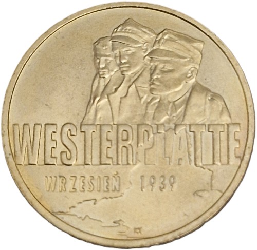 Monet 2 zł Wrzesień 1939 Westerplatte 2009 rewers