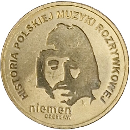 Moneta 2 zł Czesław Niemen 2009 rewers