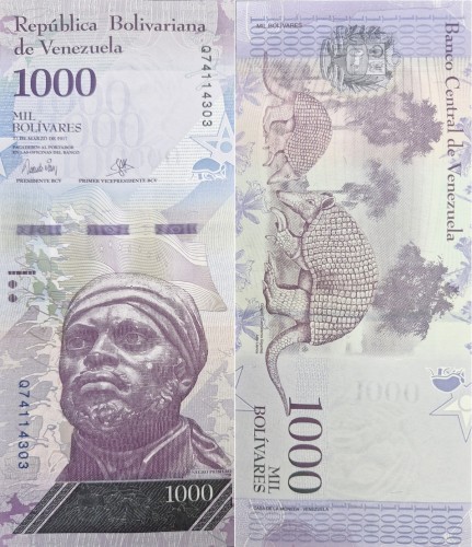 Wenezuela banknot 1000 Bolivares 2017