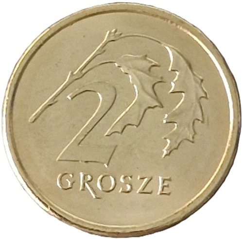 Moneta 2 grosze 2024 rewers
