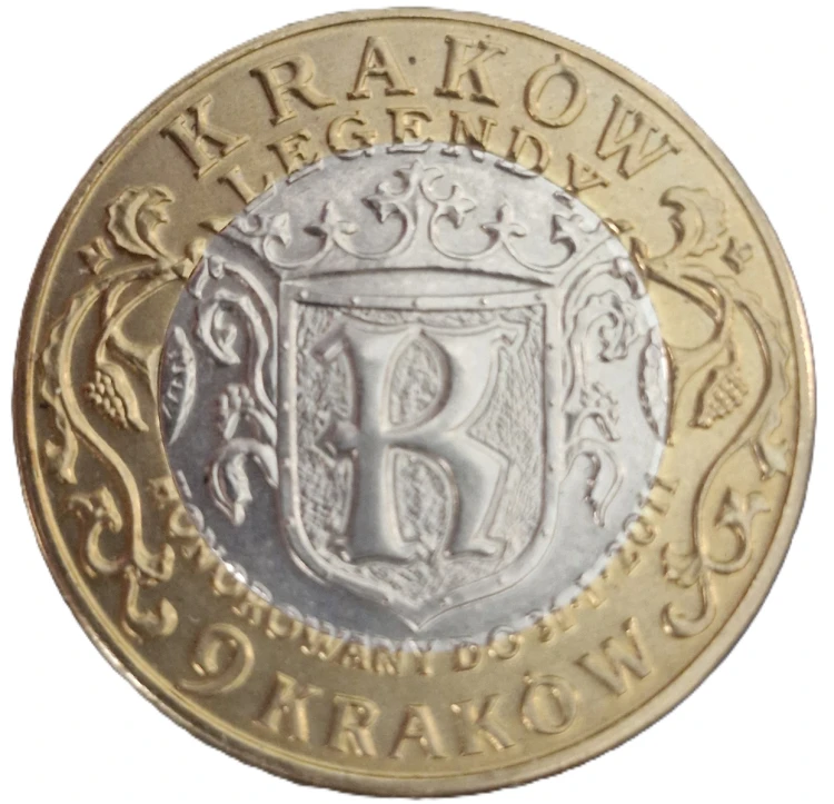 Moneta zastępcza 9 kraków Smok Wawelski 2011 awers
