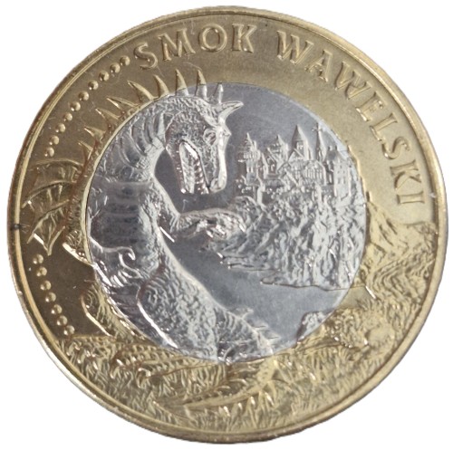 Moneta zastępcza 9 kraków Smok Wawelski 2011 rewers