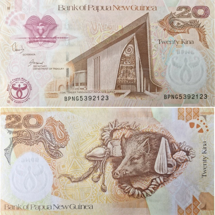 Papua Nowa Gwinea banknot 20 kina 2008 okolicznościowy