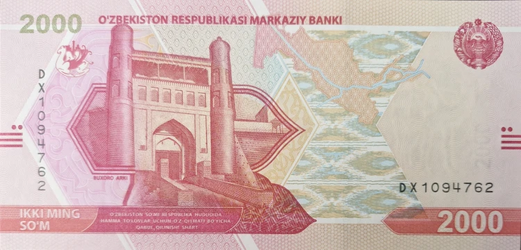 Uzbekistan banknot 2021 Sum 2021 P-87 awers