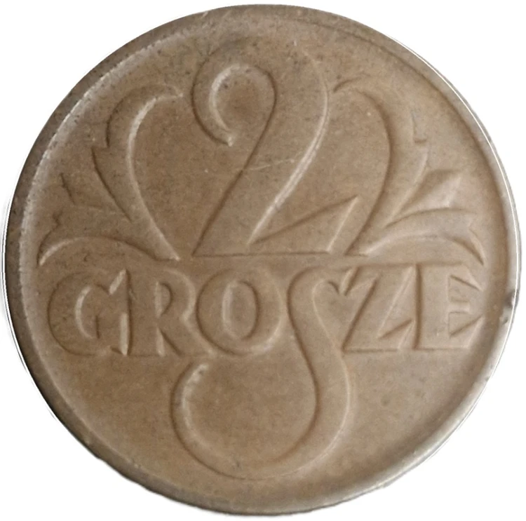 Moneta 2 grosze 1938 rewers