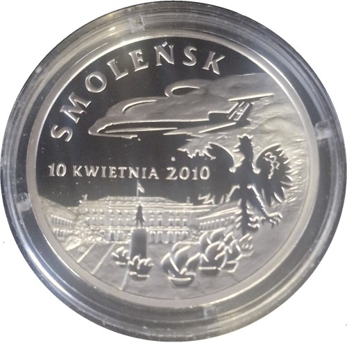 Smoleńsk 10 kwietnia 2010 srebrny numizmat Ag999