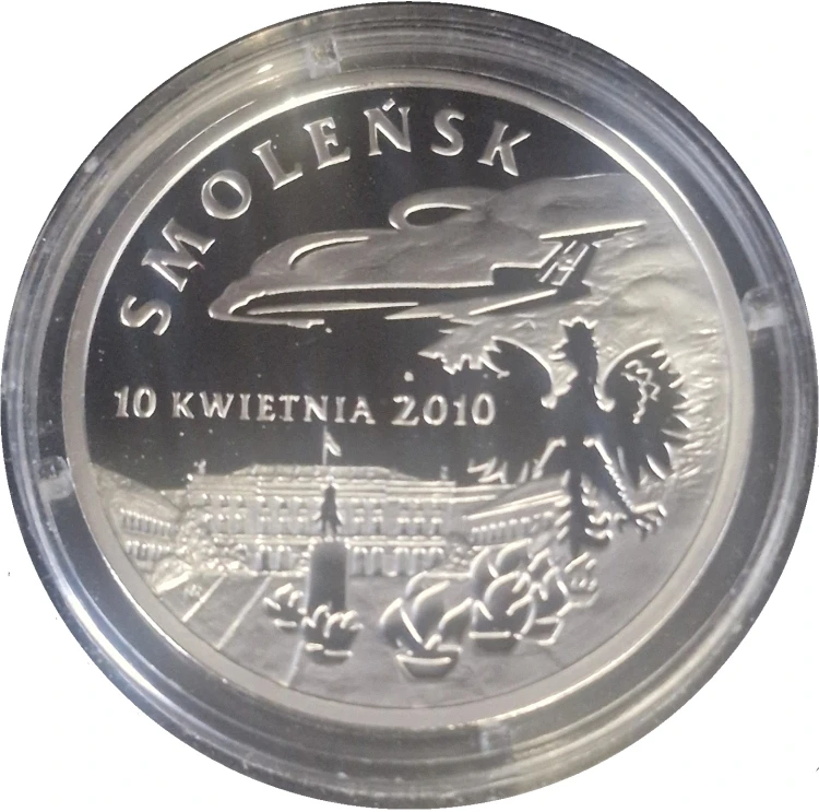 Smoleńsk 10 kwietnia 2010 srebrny numizmat Ag999