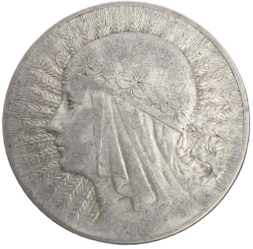 5 złotych 1934 Polonia Głowa Kobiety rewers stan 3