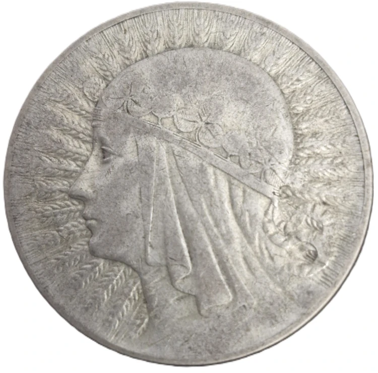 5 złotych 1934 Polonia Głowa Kobiety rewers stan 3