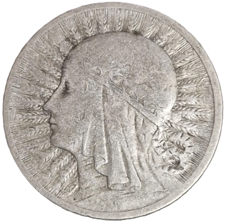 Moneta 2 złote 1932 Polonia Głowa Kobiety rewers