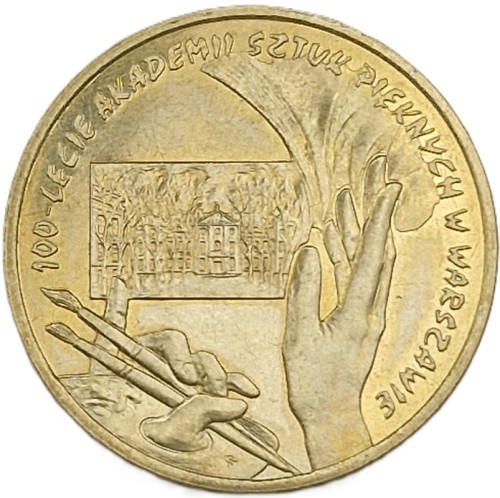 Moneta okolicznościowa 2 zł 100-leci ASP w Warszawie  2004 rewers