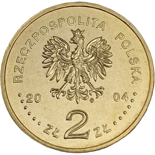 Moneta okolicznościowa 2 zł 85 rocznica Powołania Policji 2004 awers