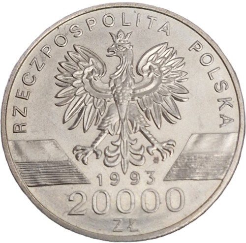 Moneta 20 000 zł Jaskółki 1993 awers