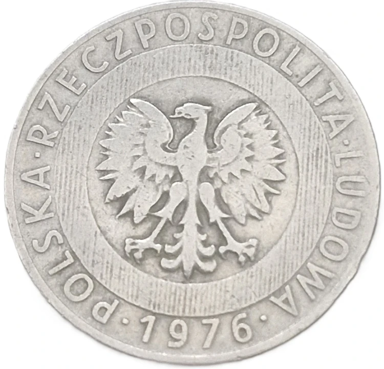 Moneta 20 zł Wieżowiec i kłosy 1976 bz awers