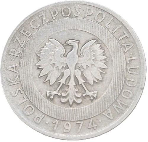 20 zł Wieżowiec i kłosy 1974 bz awers
