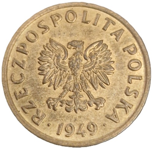 Moneta 5 groszy 1949 brąz awers