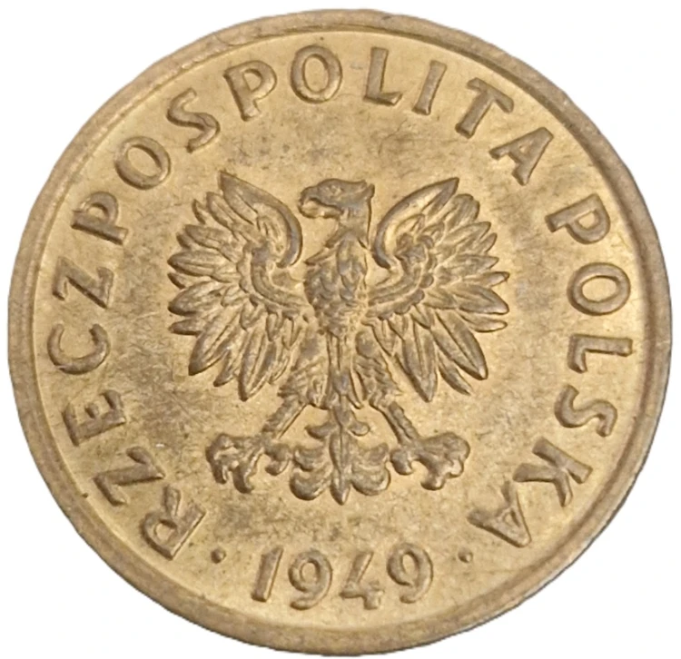 Moneta 5 groszy 1949 brąz awers